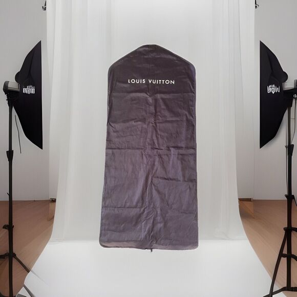 LOUIS VUITTON Garment Cover Long Travel Bag LV Suit Cover Brown 100% Cotton - Picture 1 of 5